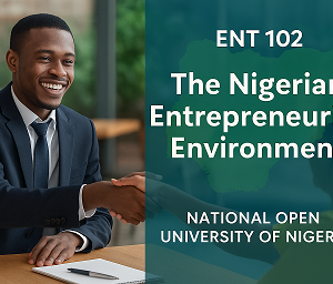 🇳🇬 ENT 102: THE NIGERIAN ENTREPRENEURIAL ENVIRONMENT.
